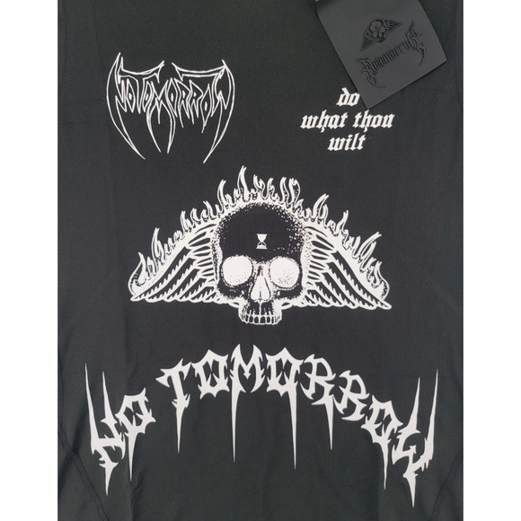 No Tomorrow x Civil Active Skull Muscle Tee L | Death Metal Compression Shirt - Picture 3 of 5